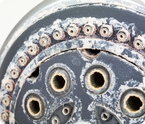 Hard water deposits