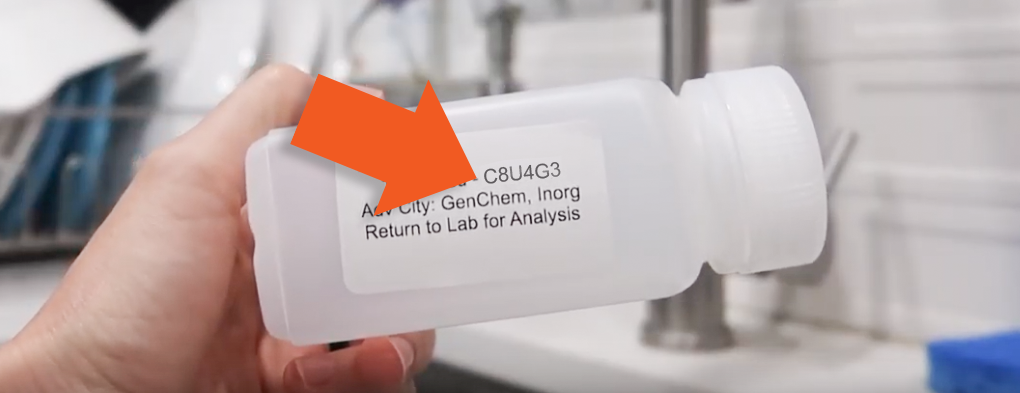 Report ID location on poly bottle